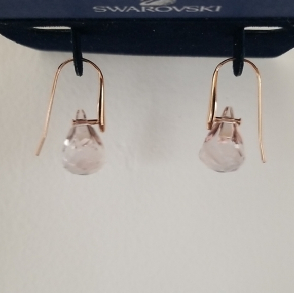 Swarovski Lunar Moonlight Teardrop Earrings in Blush Crystal/Rose Gold P… - Picture 6 of 6